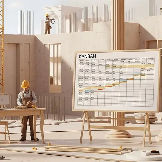 Kanban-Board auf der Baustelle